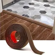 Art3d Self Adhesive Vinyl Floor Transition Strip,Laminate Floor Strip Floor Flat Divider Strip for Joining Floor Gaps,Carpet Threshold Transition,Floor Tiles（10 FT, 1.57in, Cherry）