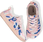 [ZYEN] Wide Toe Box Barefoot Shoes for Women | Mesh Breathable Camouflage Sneaker | Minimalist Zero Drop Shoes Wide Width Fashion Non Slip Gym Sneaker Lightweight Walking Shoes