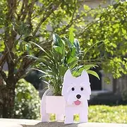 Fitcho Westie Dog Planter Pot, Cute Flower Container for Indoor Outdoor Garden Decoration, Gifts for Dog Lovers, Small Plant Holder