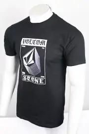 Volcom Men's T Shirt Box Logo Graphic Tee Size Medium Black A3502445