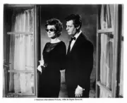 Anouk Aimee Marcello Mastroianni enter room in La Dolce Vita 1960 Old Photo