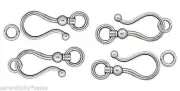 20 sets of Antique SILVER HOOK + EYE Clasps 32x16mm ~ Almost 1.5" Long~ NICE~!~
