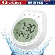 Waterproof Bathroom LCD Digital Shower Clock Countdown Timer Kitchen Wall Clock