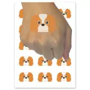 Peeking Cavalier King Charles Dog Temporary Tattoo Fake Body Art