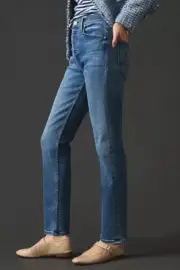 Mother The Tomcat Jeans Anthropologie Oui Oui Straight Denim Women's Size 27 NEW