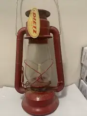 Vintage Dietz No. 20 Junior Red Kerosene Railroad Lantern Lamp