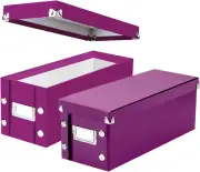 Snap-N-Store CD Storage Box - Pack of 1/2 - Durable Disc Holder with Lid to Stor
