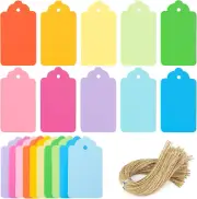 150PCS Gift Tags with String Attached, 1.6X2.8 Colored Gift Tags for Presents We