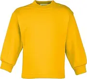 [Maddins] Baby Unisex Coloursure Pre-School Crew Neck Sweatshirt (UK Size: 24-30) (Sunflower)