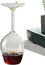 Fun Whiskey Glasses - 14 Fl oz Cool Upside Down Wine Glasses - Modern Glassware, Holiday Classic Drinkware, Bachelor Glasses for Whiskey, Bourbon