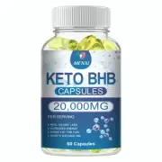 20000mg Keto BHB Capsules Weight Loss Fat Burner for Women & Men Supplement AU