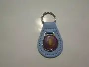 SCORPIO ASTROLOGY ASTROLOGICAL SIGN LEATHER KEYCHAIN LIGHT BLUE