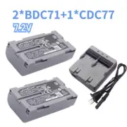 2*7.2V BDC71 Battery F/ FX101 GM-52 Total Station Rechargeable W/1*CDC77 Charger