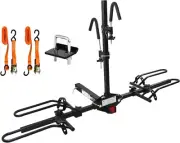 2 Bike Rack Carrier Vehicle Mount Truck Hitch Heavy Duty Folding w/ Lock