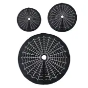 Spiderweb Tree Skirt Halloween Decorations Tree Mat Indoor and Outdoor Use