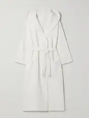 [Skin] Skin - Wellness Waffle-knit Organic Cotton Robe - White - 2 2 White