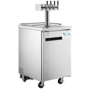 Four Tap Kegerator Beer Dispenser - Stainless Steel, (1) 1/2 Keg Capacity