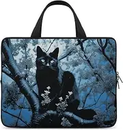 Laptop Case Sleeve Shockproof Computer Carrying Bag Black Cat on Tree Laptop Bag Tote Lightweight Notebook Case Cover Traveling Briefcase Handle Bags for Travel Business 17inch, Black Cat on Tree