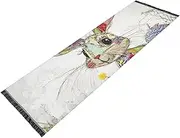 PDZRMY Washable Runner Rug Rabbit Abstruct White Art 2’ x 6’ Non-Slip Kitchen Runner Rug for Hallways Entryway Bedroom Living Room Floor Carpet Runner- Soft Thin Mat for Family Pet