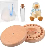 Kisangel 1 Set Teeth Storage Box Deciduous Tooth Holder Organizer with Memory Chart for Special Moments Keepsake for Milestones