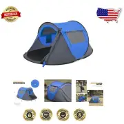 2-Person Waterproof Pop Up Tent with Double Doors - Quick Setup for Outdoor Fun