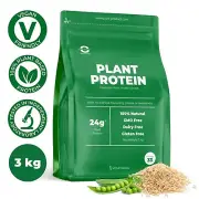 3KG VEGAN PROTEIN POWDER UNFLAVORED PEA AND RICE PROTEIN