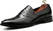 [Generic] Men's Shoes Mens Leather Shoes Wedding Oxford Shoes Handmade Mens Leather Dress Shoes Formal Shoes,Black,41
