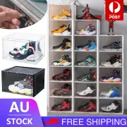 BULK 50pcs Stackable Foldable Clear Shoe Storage Cases Drawer Boxes Wardrobe NEW