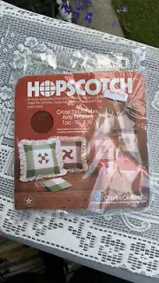 Charles Craft Hopscotch Cross Stitch Fabric 15x15" 14 Count NEW Vintage