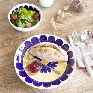 日本製 納維亞風情陶瓷盤子 22.5cm 陶瓷 盤子 大盤子 餐具 餐盤 圓盤 日式餐盤 廚房 日本製