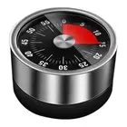 Stainless Steel Timer Mechanical Magnetic Kitchen Timer for Cooking (Black)