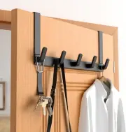 Over The Door Hooks Hanger with Extended Arms, Fits 1 3/4" Doors, Bathroom Ac...