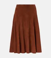 [Stouls] Stouls Sabrina suede midi skirt AU 14 burgundy
