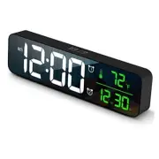 Digital Large Display Alarm Clock for Living Room Office Bedroom Wired-black