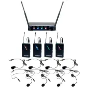 VOCOPRO DIGITAL-QUAD-B 4-Channel Wireless Hybrid Headset/Lapel Microphone System