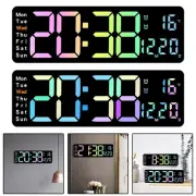 Color Display Multifunctional Wall Clock with Remote Control 13in Large Size
