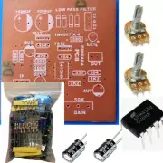 4558D IC Low Pass Filter Pre Amplifier PCB DIY Kit for subwoofer Bass amplifiers