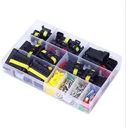 Labymos 240Pcs Waterproof 1-6 Pin Electrical We Connector& Standard Mini Fuses Kit for Car Motorcycle