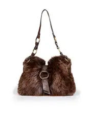 Brown Fur Shoulder Bag