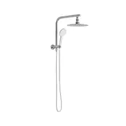 Welba 10" Rain Shower Head Set Round 3-Mode Handheld Shower Gooseneck Chrome