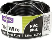Jack PVC Coated Tie Wire, Black, 1.6 mm x 20 Meter Size