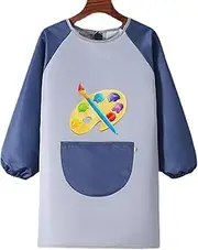 Kids Aprons, Cartoon Kids Art Smock, Adjustable Childrens Painting Apron, Waterproof Toddler Aprons with Large Pocket, for Cooking, Baking, Painting & Gardening (4Types)