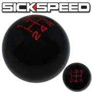BLACK/RED VINTAGE SHIFT KNOB FOR 5 SPEED SHORT THROW SHIFTER SELECTOR 10X1.5 S02 (for: Honda)