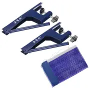 Up to 2" Collapsible Portable Table Tennis Mesh Net and Post, Black Blue