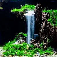 在飛比找蝦皮購物優惠-【萌寵】110V流水瀑布擺件 魚缸造景 懸空流沙瀑布水動力瀑