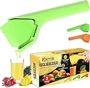 Lemon Squeezer -2 Pcs CitrusEase Foldable Manual Fruit Juicer: Effortless Juicing with Space-Saving Ergonomics Design-Hand Squeeze with Sideways Pivot for Maximum Juice Yield-Green & Orange.