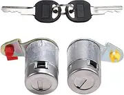 Lock Cylinder for Chevrolet C1500 K1500 C3500 K3500 Suburban Blazer, Car Door Lock Barrel Set with Keys Car Door Lock Cylinder