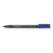 Staedtler Lumocolor Ohp Pen Permanent Fine 0.6Mm Line Blue Pack 10 318-3
