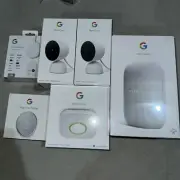 SHIPS TODAY GOOGLE NEST BUNDLE AUDIO THERMOSTAT SMOKE ALARM 2X CAM CHROME-CAST