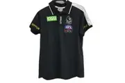 Cotton On AFL Collingwood Magpies Black Media Polo Top Ladies Size 16 NEW